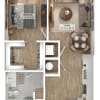 Floor plan: 1 Bed/1 Bath-A6