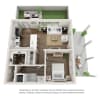 Floor plan: 1 Bed Apollo Cottage