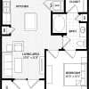 Floor plan: 1BR