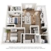 Floor plan: Two-Bedroom 2A-1