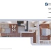 Floor plan: 1 Bedroom with Open Kitchen
