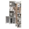 Floor plan: 5 Bed, 3 Bath - 2200 SF