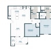 Floor plan: B1 - 982 Sq.Ft