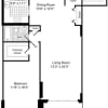 Floor plan: 1 Bedroom P