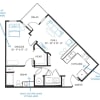 Floor plan: D1X1A