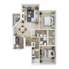 Floor plan: 2X2 B