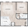 Floor plan: RAIL1x1B