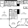 Floor plan: 1 Bedroom C
