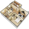 Floor plan: One Bedroom