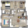 Floor plan: 3 Bedroom