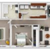 Floor plan: 2 Bedroom 1 Bath