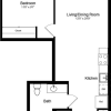 Floor plan: 1 Bedroom B