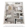 Floor plan: ONE BEDROOM (A1)