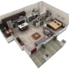 Floor plan: 1 BR Grand Courtyard