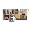 Floor plan: 1 Bedroom 1 Bath Accessible