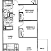 Floor plan: CR50D 3 Bedroom Townhome