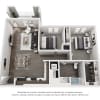 Floor plan: 2 Bedroom 1 Bath - E