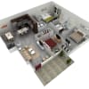 Floor plan: 3 BR Grand Courtyard