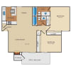 Floor plan: Two Bed Two Bath Plan B