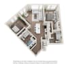Floor plan: 2x2 A