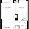 Floor plan: 1 Bed/1 Bath-A2M1