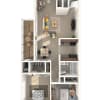 Floor plan: 2 BEDROOM 1 BATH, NHP