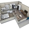 Floor plan: 1 BR Horizon Courtyard