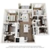 Floor plan: 2 Bed 2 Bath B1