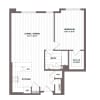 Floor plan: 1 Bed/1 Bath - A3 Bldg C
