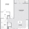 Floor plan: 1 BED 1 BATH - 761