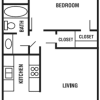 Floor plan: 1X1