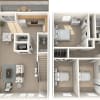 Floor plan: 3 Bedroom Townhome