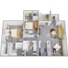 Floor plan: Two Bedroom, Two Bath