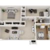 Floor plan: Beautiful Two Bedroom Apartment Home - ADMIN AND APPLICATION FEES WAIVED! 1 MONTH FREE by MOVING ...