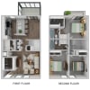 Floor plan: 3 Bedroom 2.5 Bathroom-Simply Modern