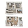 Floor plan: 2 BEDROOM, 1.5 BATHROOM TOWNHOME CLASSIC