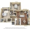 Floor plan: 2-Bedroom 2-Bathroom
