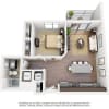 Floor plan: 1 Bed/1 Bath-A07