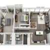 Floor plan: Two Bedroom C3
