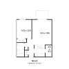 Floor plan: 1 Bed: The 612