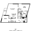Floor plan: B7 - Two Bedroom Two Bath