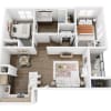 Floor plan: 2x1A