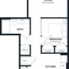 Floor plan: Jr 1 Bed/1 Bath-1N