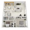 Floor plan: 2x1