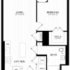 Floor plan: 1 Bed/1 Bath-A4M1