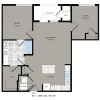 Floor plan: 2BR/1BA