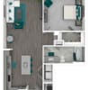 Floor plan: A4.1-The Sketcher | 785 SF
