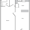 Floor plan: 1 bedroom 1 bath