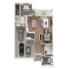 Floor plan: 3 BED, 2 BATH - 1785 SF