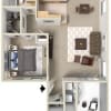 Floor plan: B 1x1